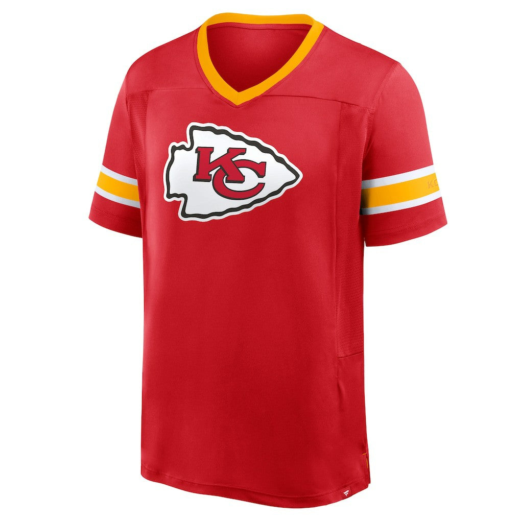 Kansas City Chiefs Fanatics Hometown Premium Hashmark V-Neck T-Shirt