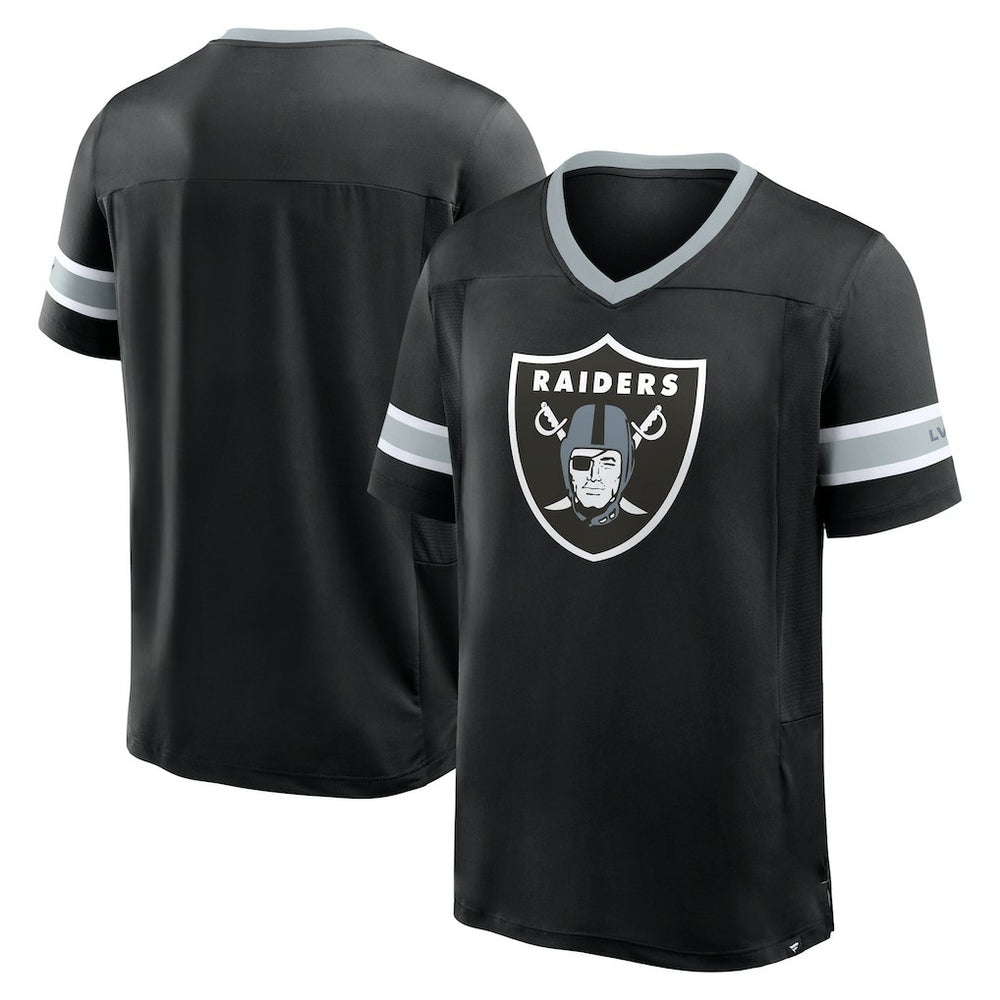 Las Vegas Raiders Fanatics Hometown Premium Hashmark V-Neck T-Shirt