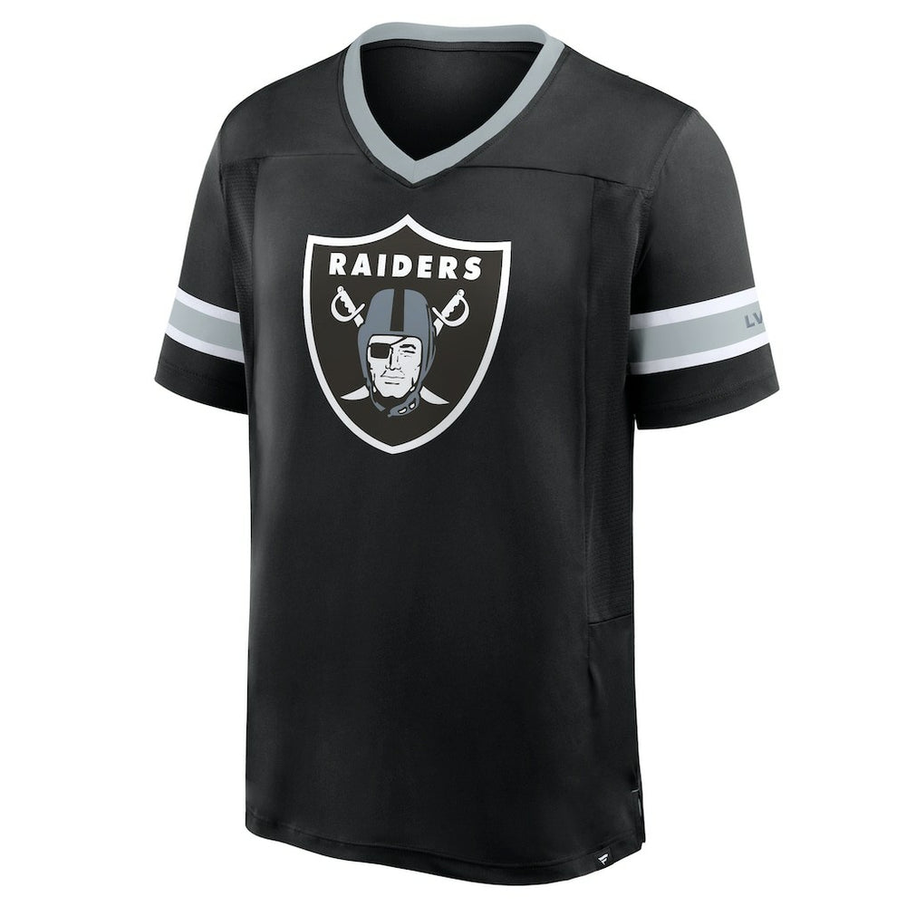 Las Vegas Raiders Fanatics Hometown Premium Hashmark V-Neck T-Shirt