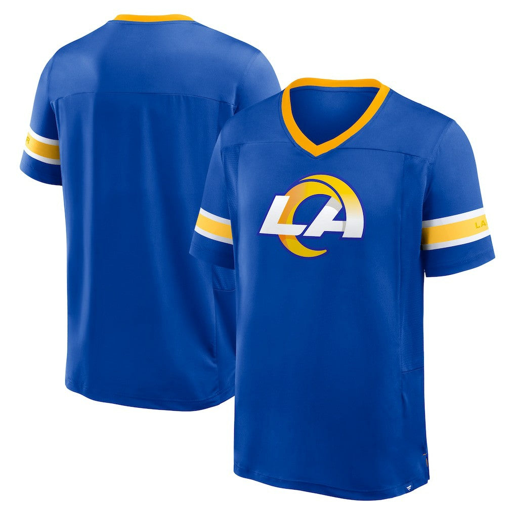 Los Angeles Rams Fanatics Hometown Premium Hashmark V-Neck T-Shirt