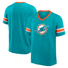 Miami Dolphins Fanatics Hometown Premium Hashmark V-Neck T-Shirt