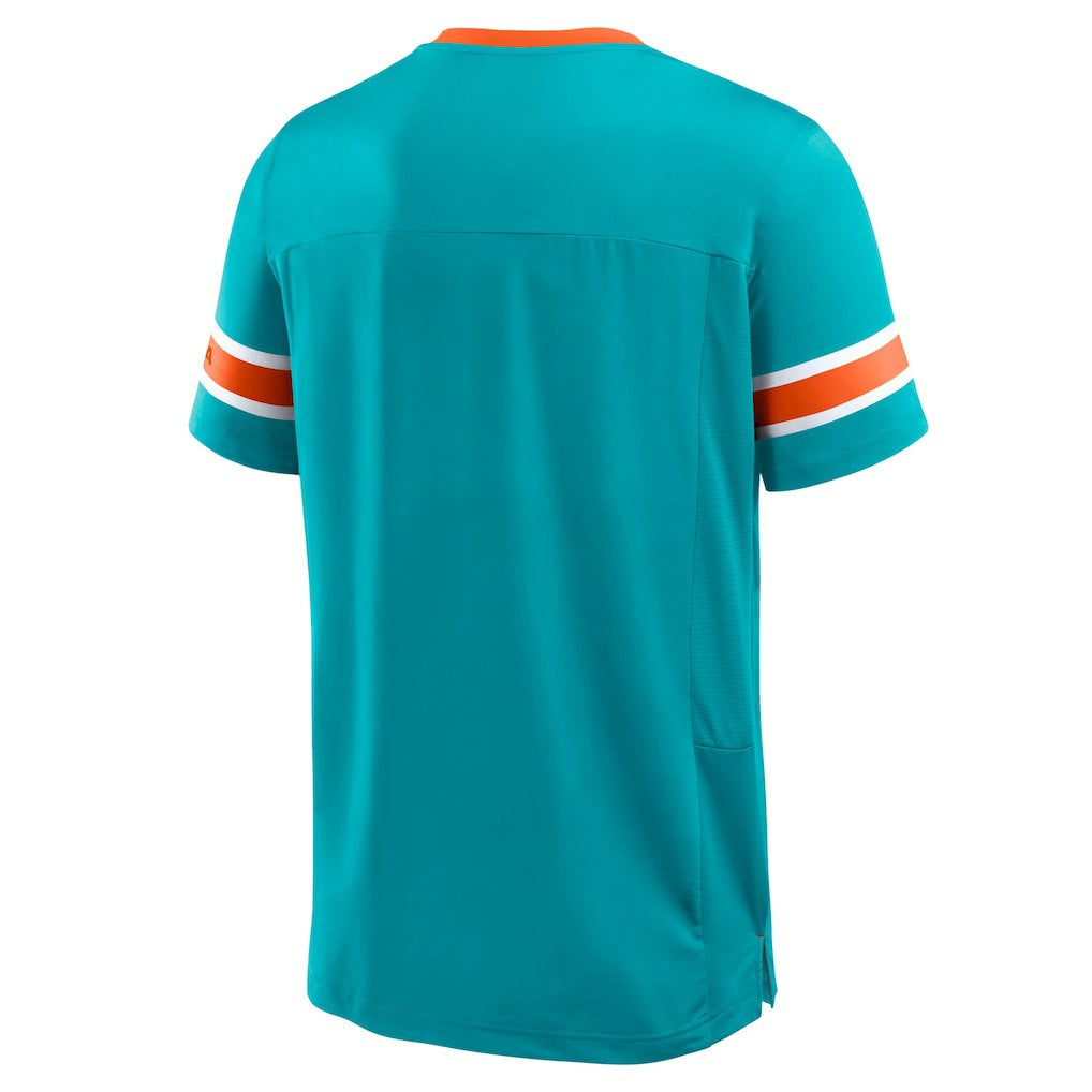 Miami Dolphins Fanatics Hometown Premium Hashmark V-Neck T-Shirt