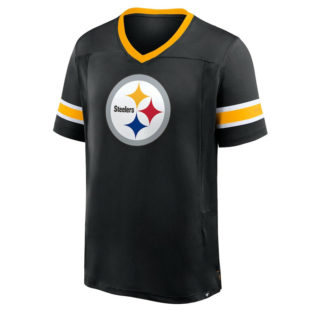 Pittsburgh Steelers Fanatics Hometown Premium Hashmark V-Neck T-Shirt