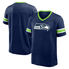 Seattle Seahawks Fanatics Hometown Premium Hashmark V-Neck T-Shirt