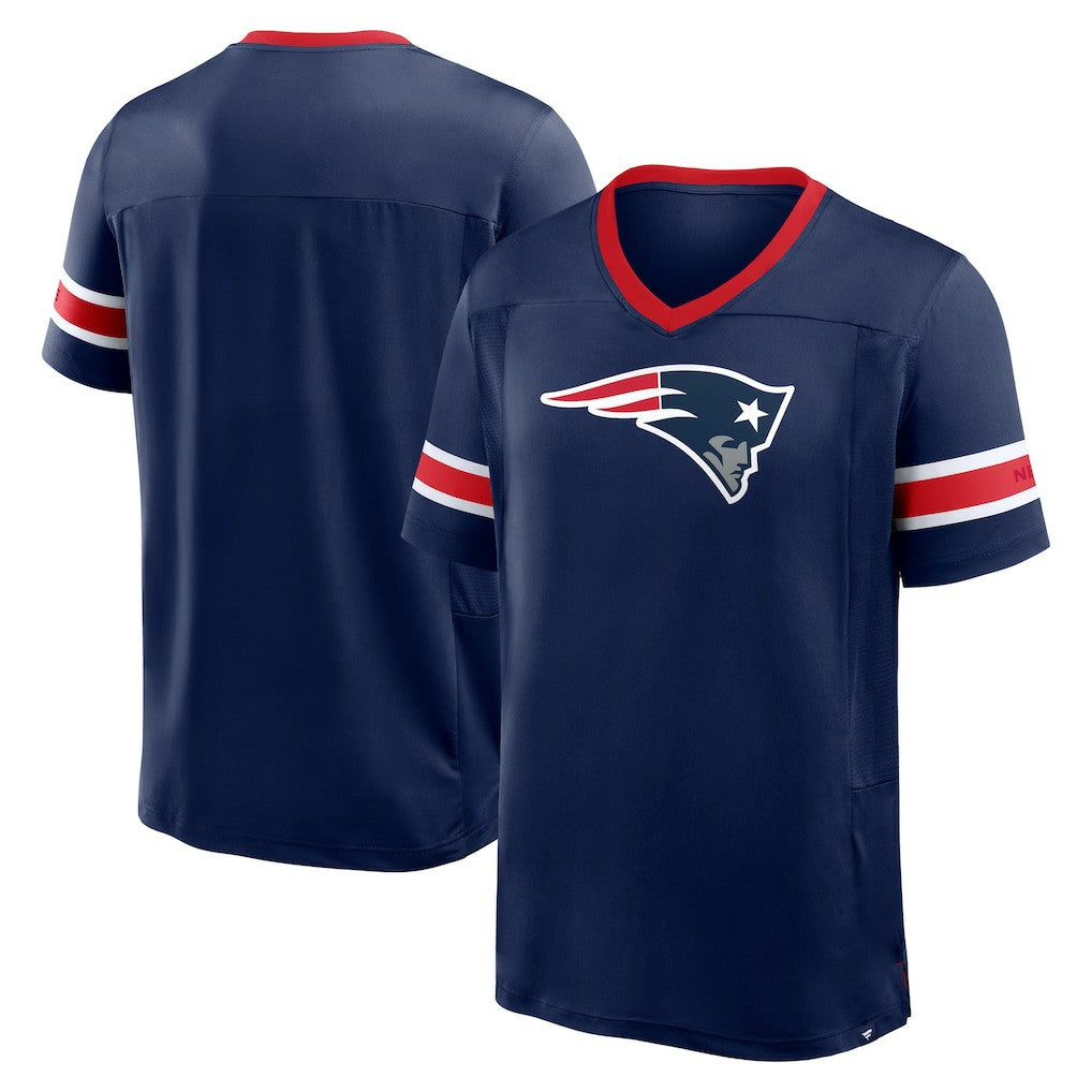 New England Patriots Fanatics Hometown Premium Hashmark V-Neck T-Shirt