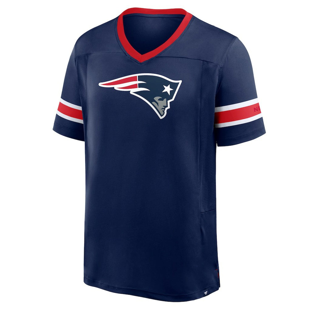 New England Patriots Fanatics Hometown Premium Hashmark V-Neck T-Shirt