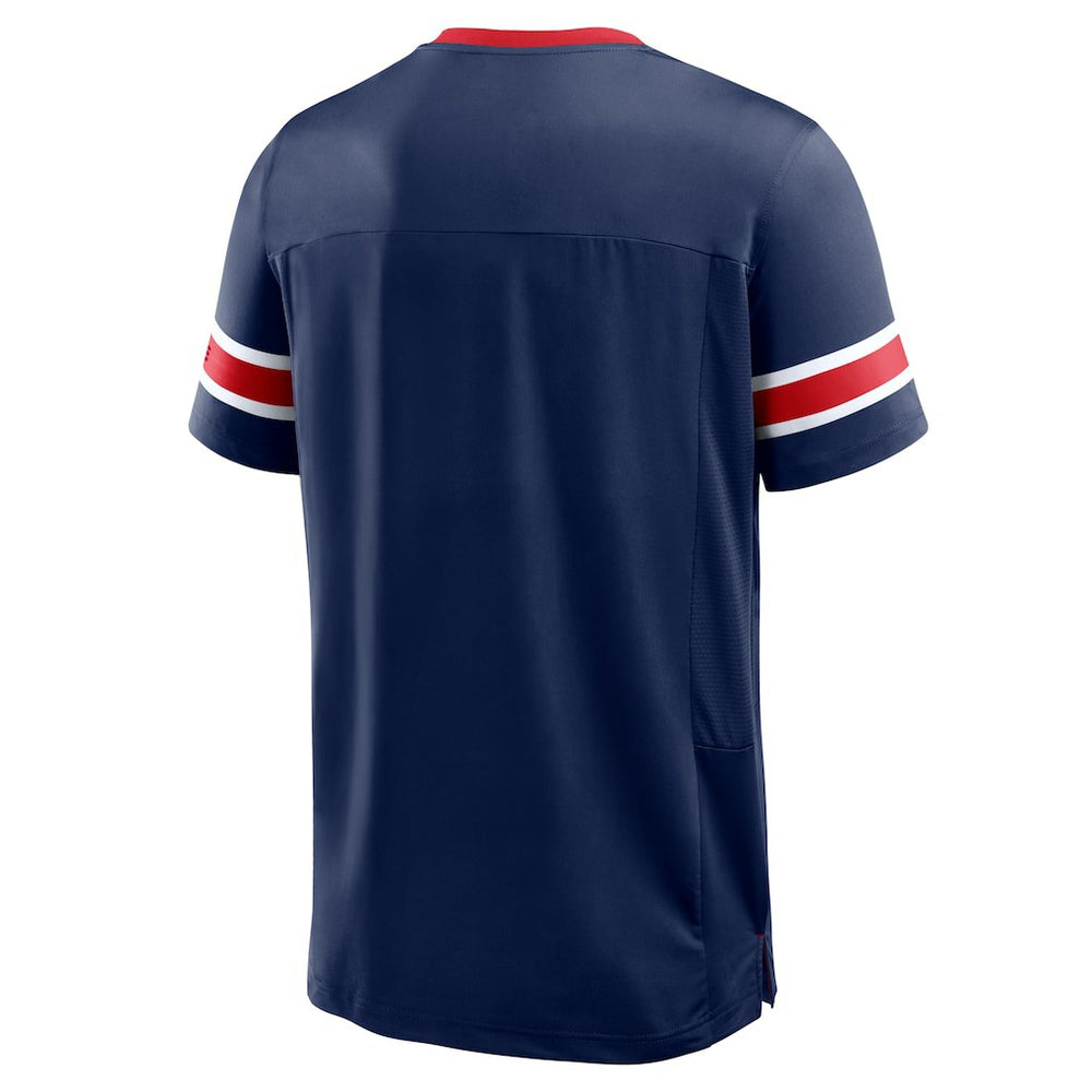 New England Patriots Fanatics Hometown Premium Hashmark V-Neck T-Shirt