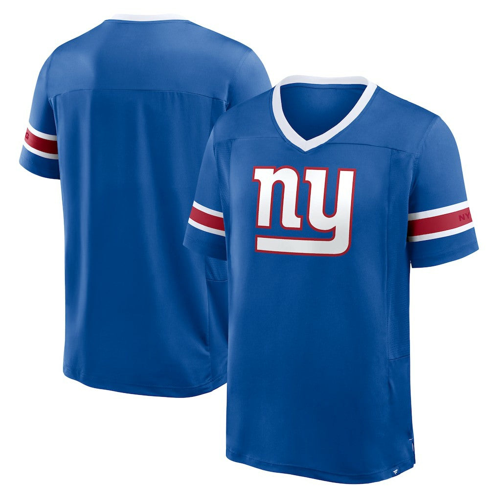 New York Giants Fanatics Hometown Premium Hashmark V-Neck T-Shirt