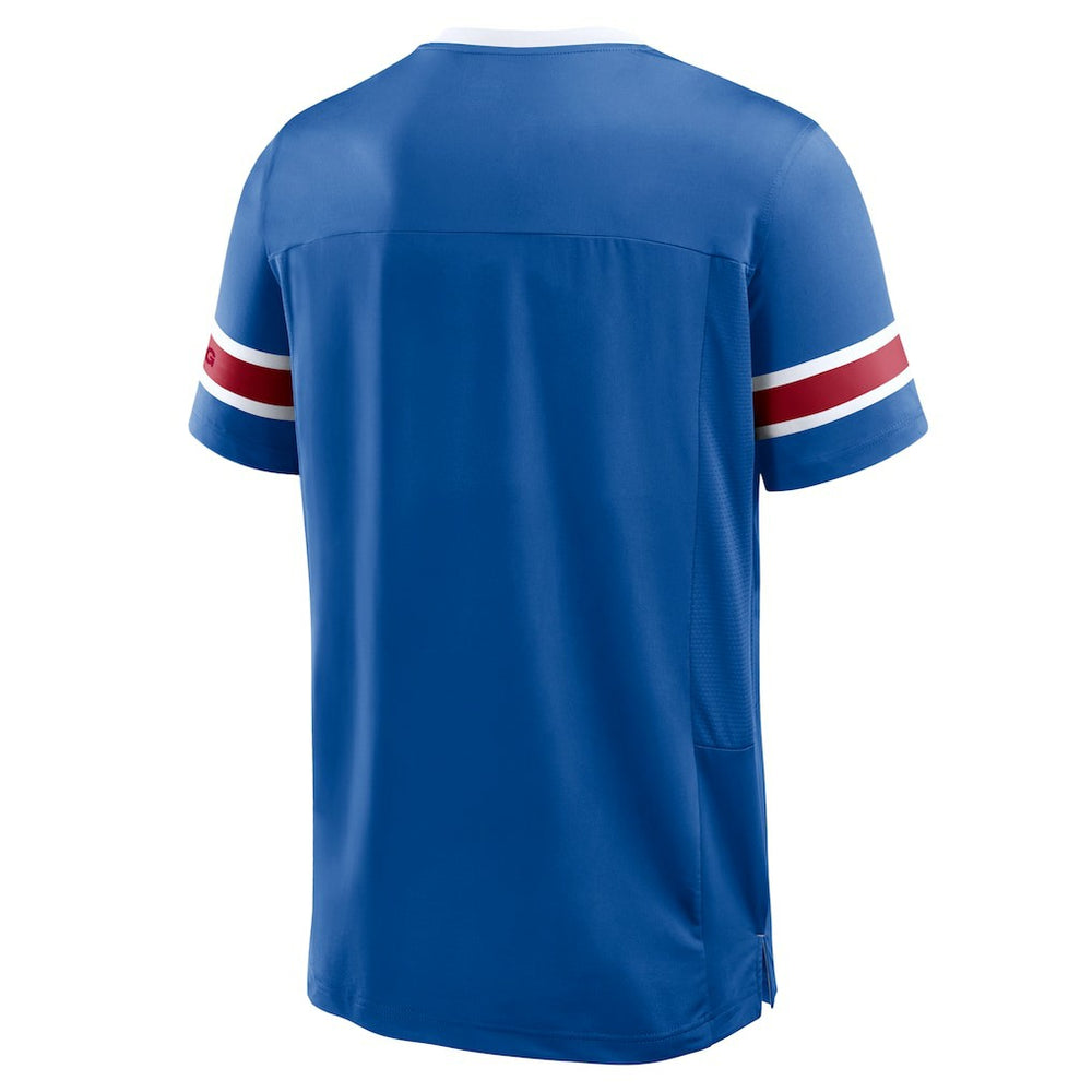 New York Giants Fanatics Hometown Premium Hashmark V-Neck T-Shirt