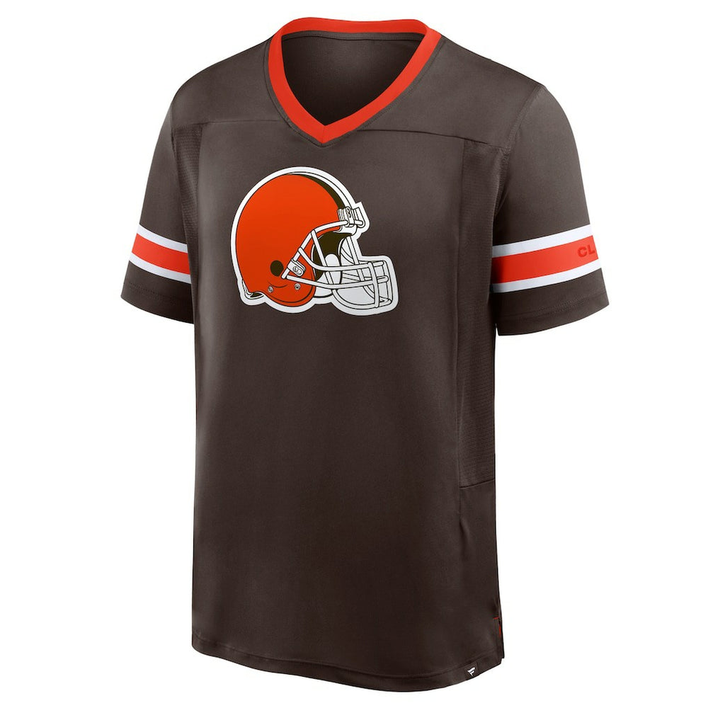 Cleveland Browns Fanatics Hometown Premium Hashmark V-Neck T-Shirt