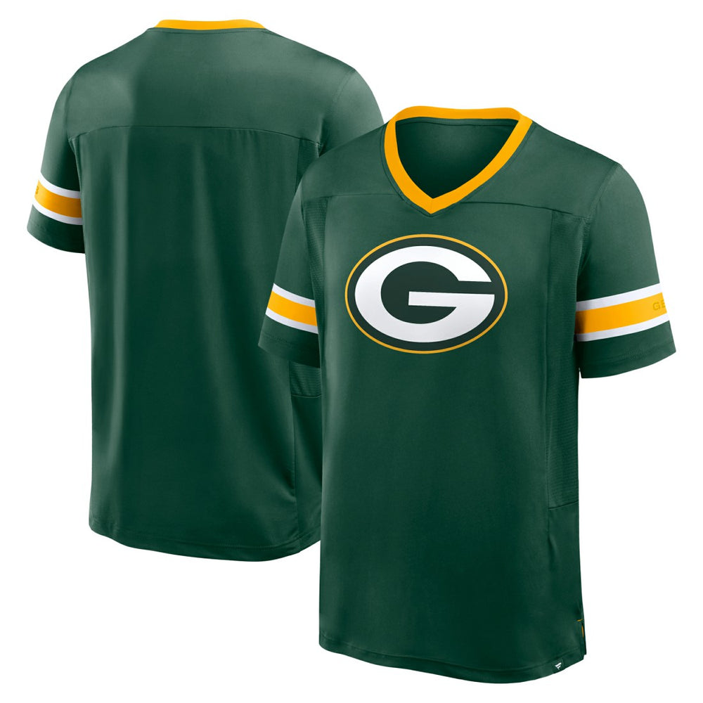 Green Bay Packers Fanatics Hometown Premium Hashmark V-Neck T-Shirt