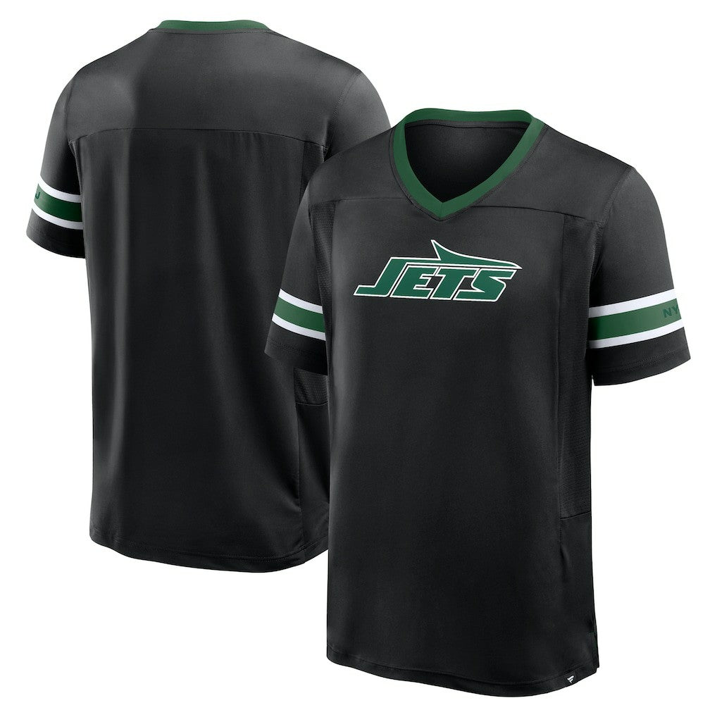 New York Jets Fanatics Redzone Hashmark V-Neck T-Shirt