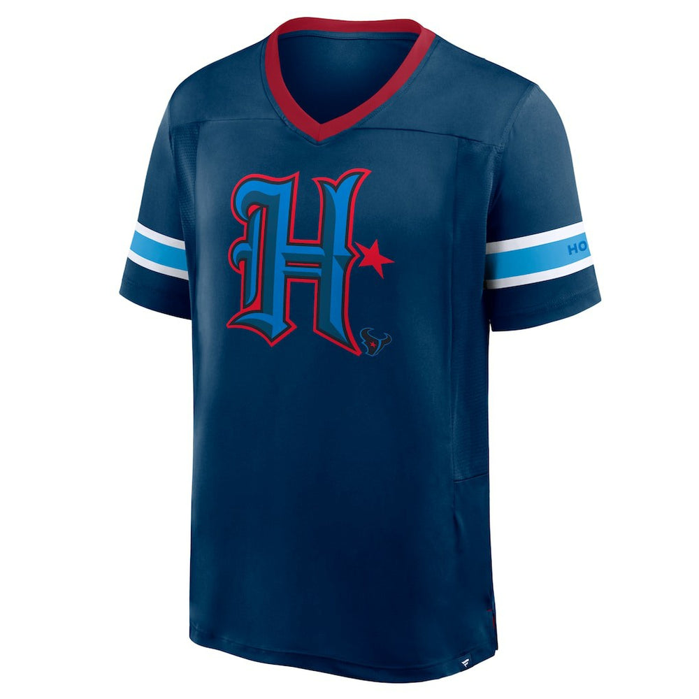 Houston Texans Fanatics Redzone Hashmark V-Neck T-Shirt