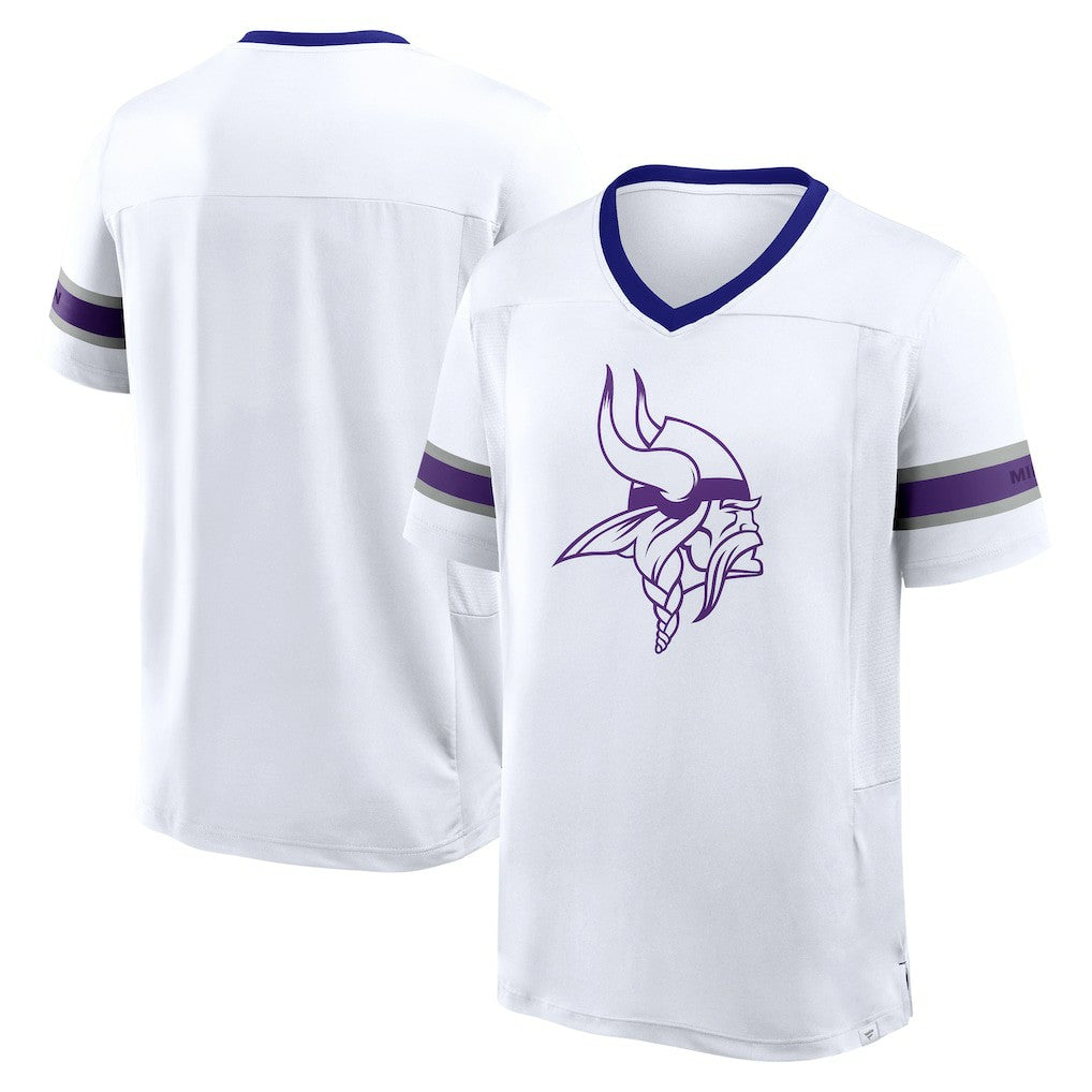 Minnesota Vikings Fanatics Redzone Hashmark V-Neck T-Shirt