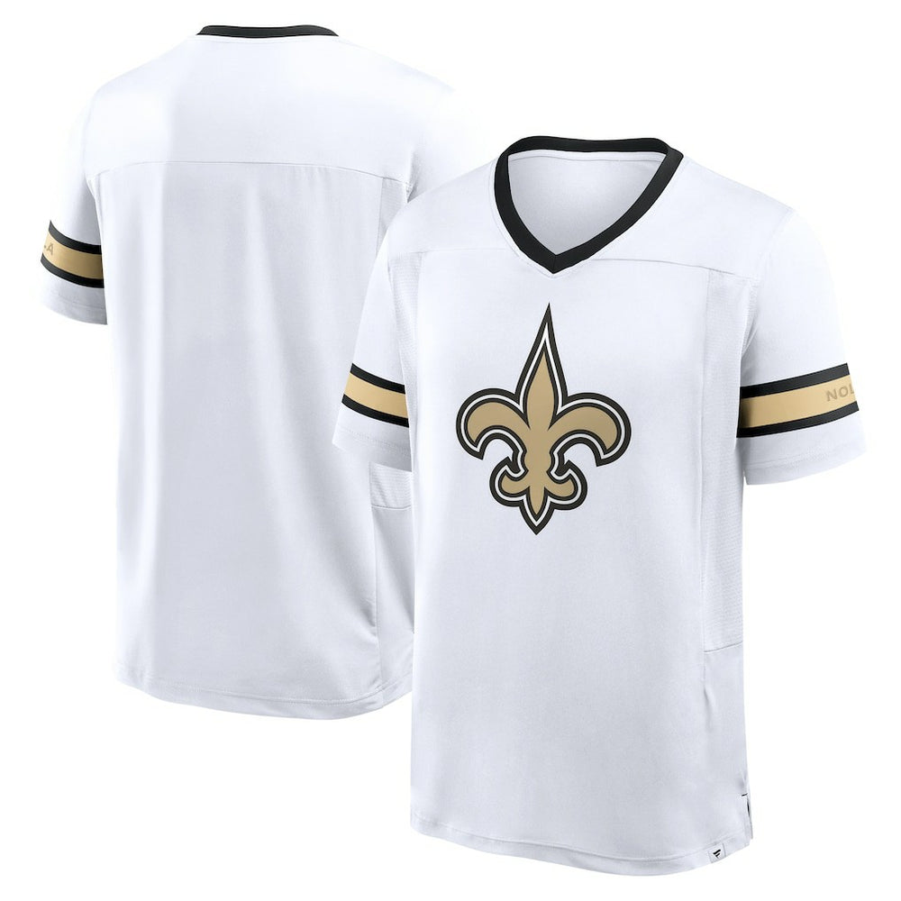 New Orleans Saints Fanatics Redzone Hashmark V-Neck T-Shirt