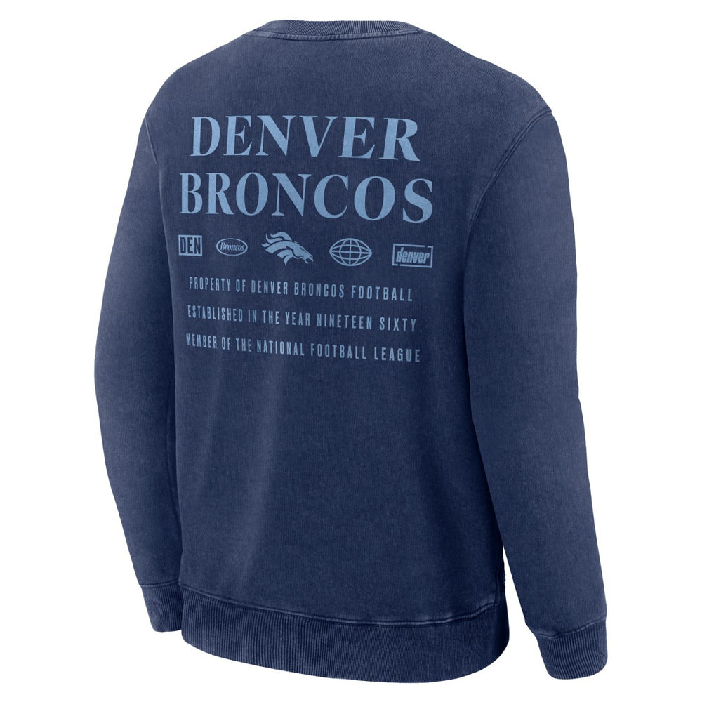 Denver Broncos Fanatics Deep Route Pullover Sweatshirt