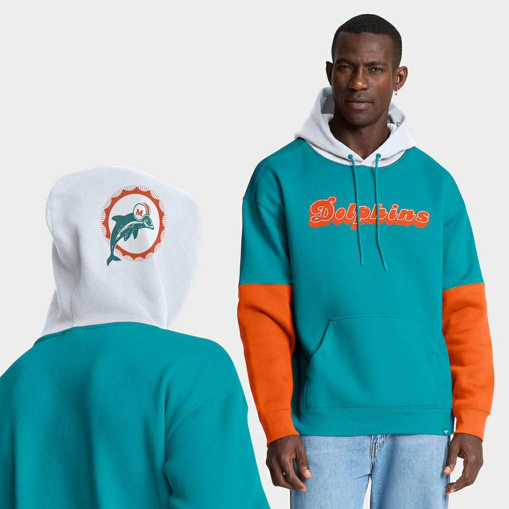 Miami Dolphins Fanatics Helmet Retro Pullover Hoodie
