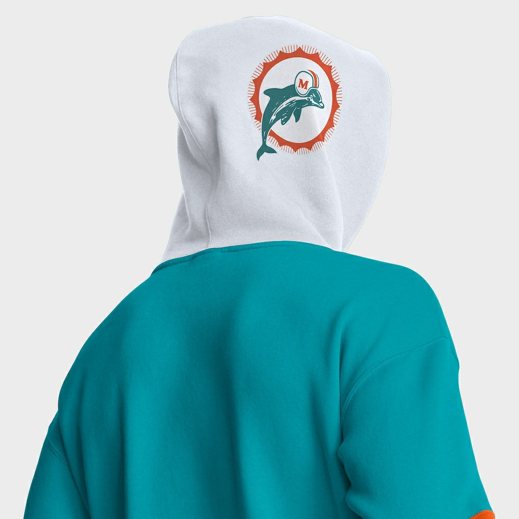 Miami Dolphins Fanatics Helmet Retro Pullover Hoodie