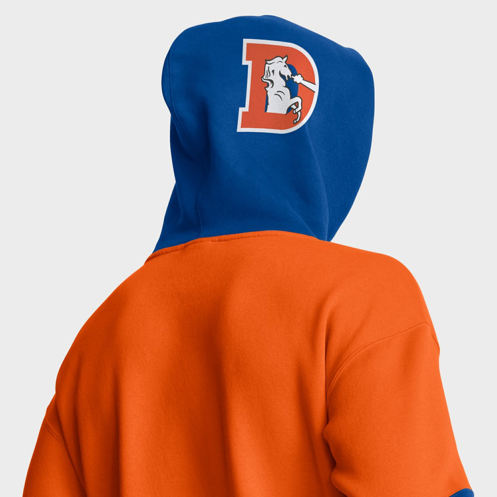 Denver Broncos Fanatics Helmet Retro Pullover Hoodie