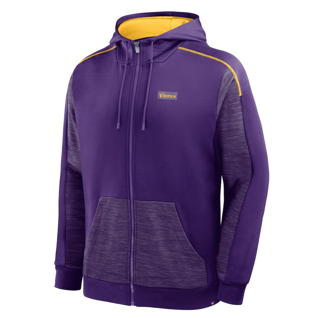 Minnesota Vikings Fanatics Checkdown Pass Full-Zip Hoodie