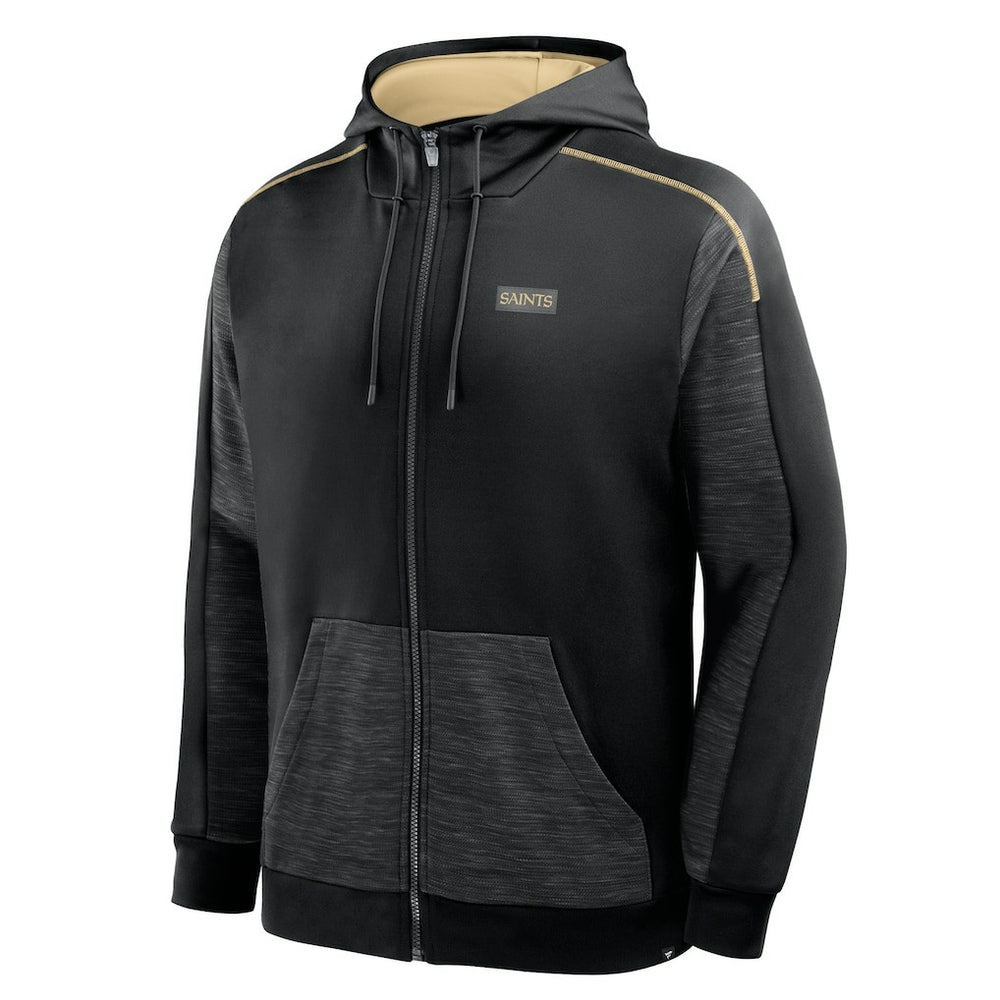 New Orleans Saints Fanatics Checkdown Pass Full-Zip Hoodie