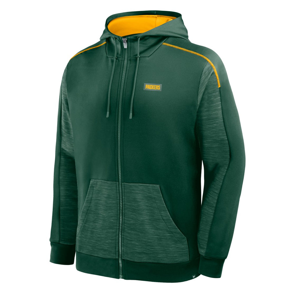 Green Bay Packers Fanatics Checkdown Pass Full-Zip Hoodie
