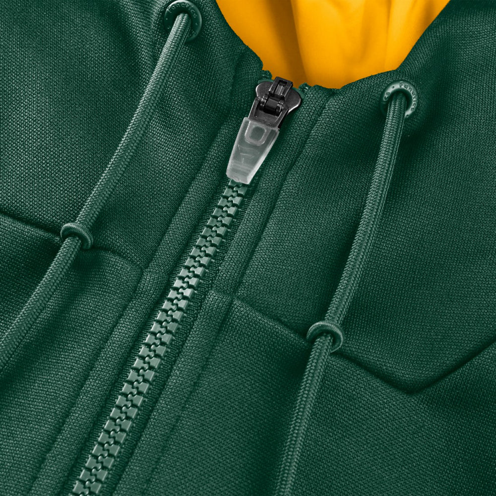 Green Bay Packers Fanatics Checkdown Pass Full-Zip Hoodie