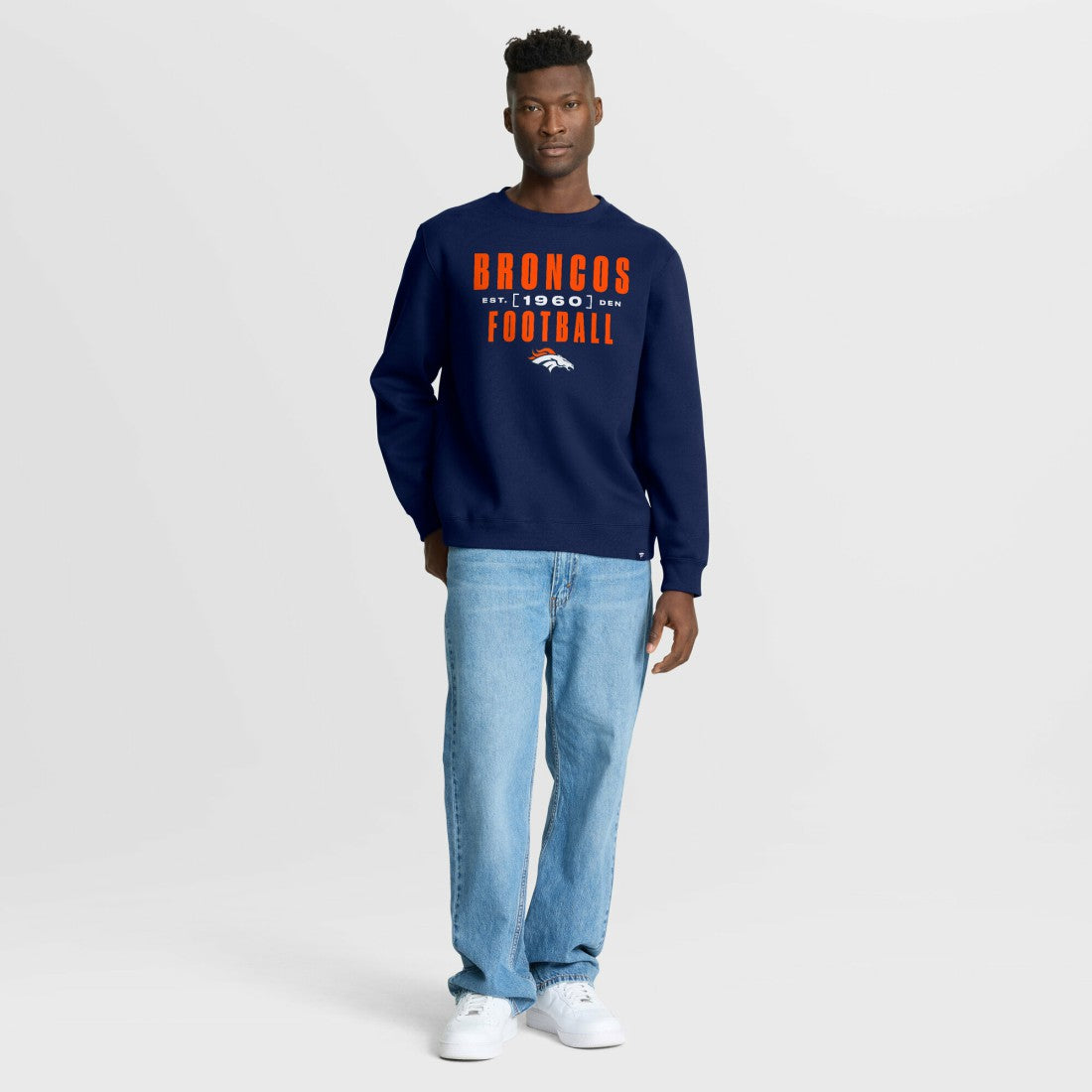 Denver Broncos Fanatics Powerful Throw Legacy Pullover Sweatshirt