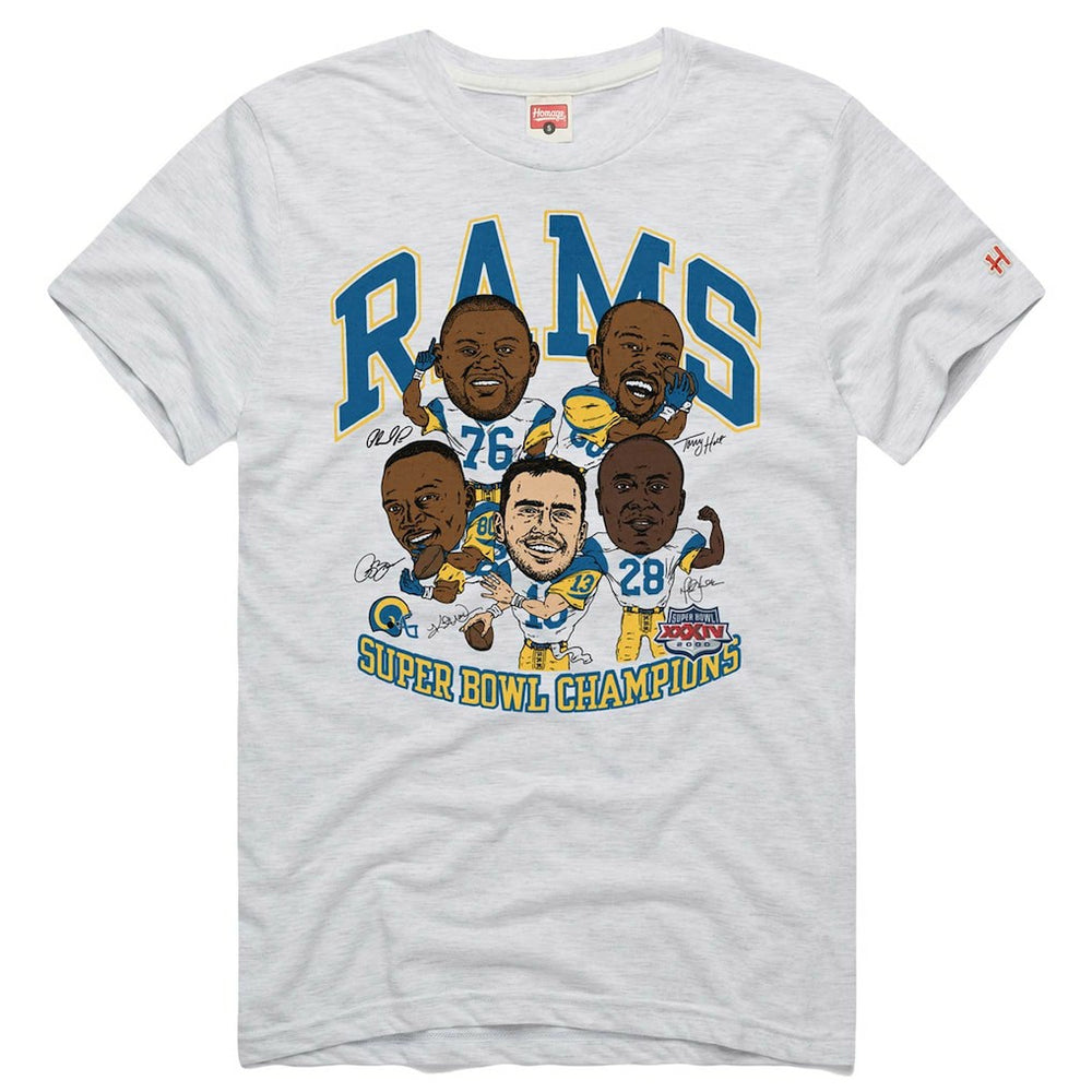 Los Angeles Rams  Homage Unisex Super Bowl XXXIV Champs Player Graphic Tri-Blend T-Shirt