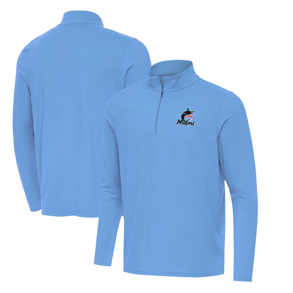 Miami Marlins Antigua Intent Quarter-Zip Top | MLB US