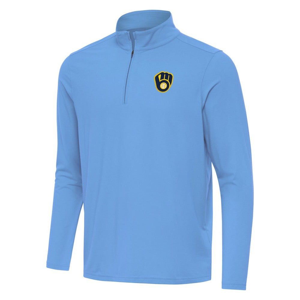 Milwaukee Brewers Antigua Intent Quarter-Zip Top | MLB Outlet