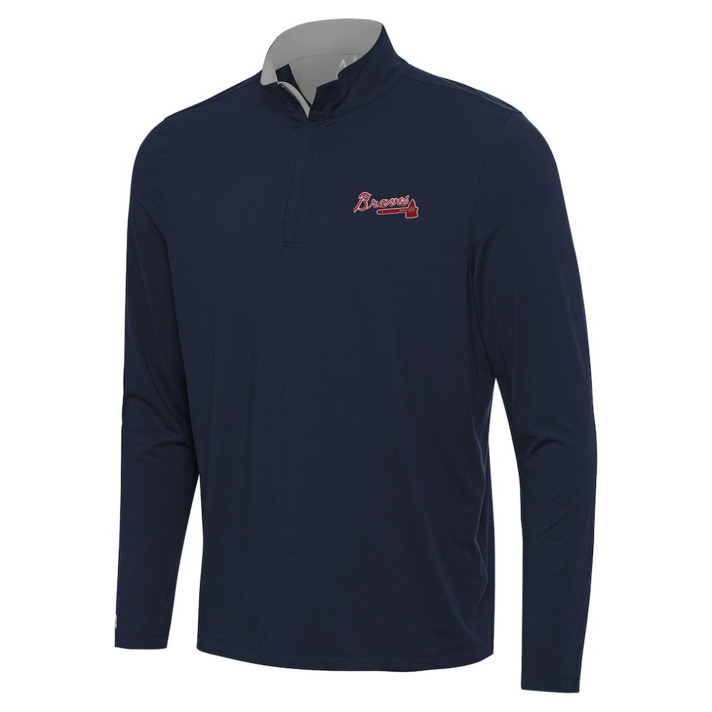 Atlanta Braves Antigua Content Quarter-Zip Top | MLB New