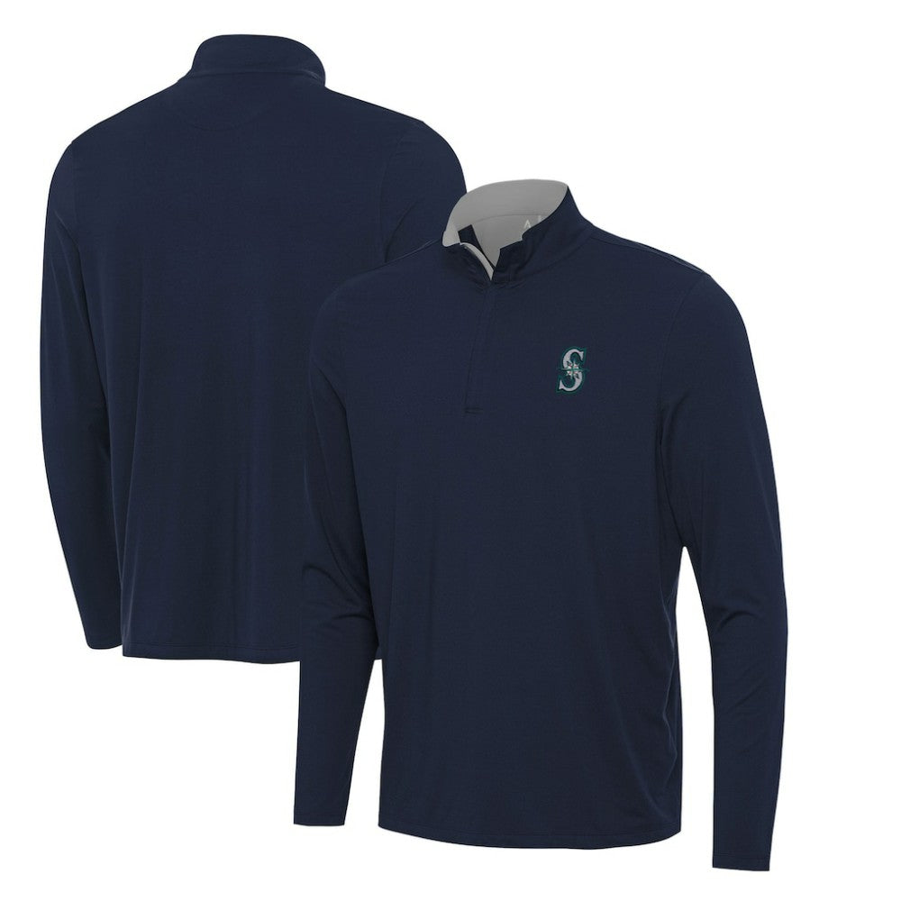 Seattle Mariners Antigua Content Quarter-Zip Top | MLB Outlet
