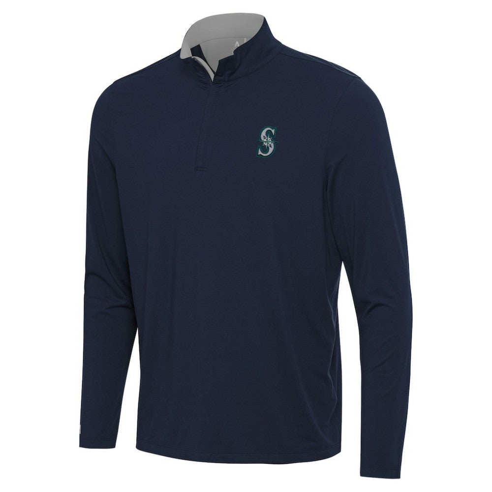 Seattle Mariners Antigua Content Quarter-Zip Top | MLB Outlet
