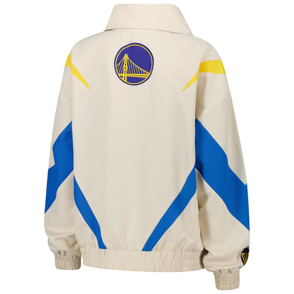 Golden State Warriors Terez Women's Retro Chevron Ripstop Quarter-Zip Windbreaker Jacket sale On Sale