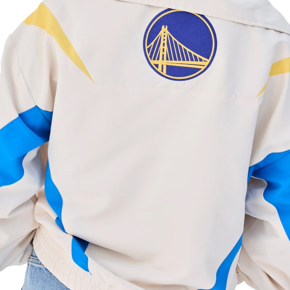 Golden State Warriors Terez Women's Retro Chevron Ripstop Quarter-Zip Windbreaker Jacket sale On Sale