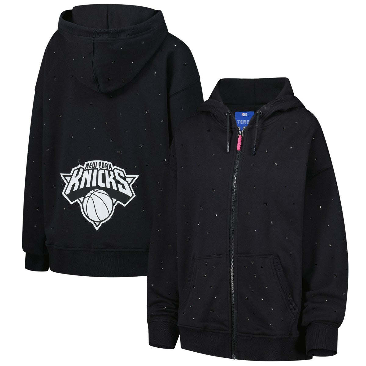 New York Knicks Terez Women's Oversized Allover Gemstone Full-Zip Hoodie Discount