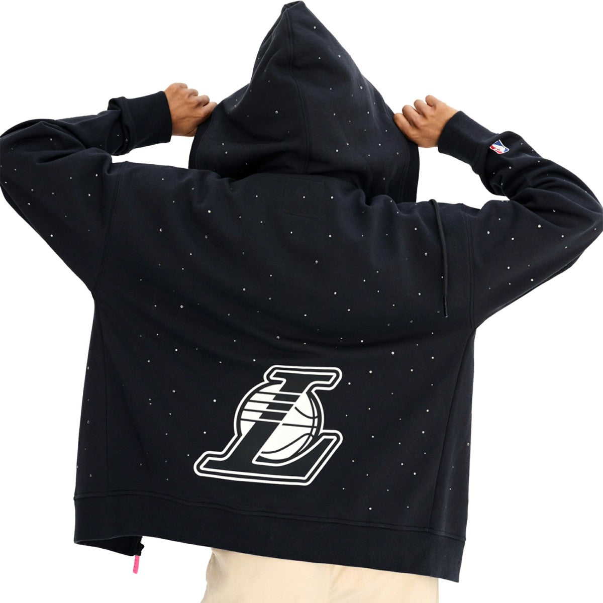 Los Angeles Lakers Terez Women's Oversized Allover Gemstone Full-Zip Hoodie Outlet