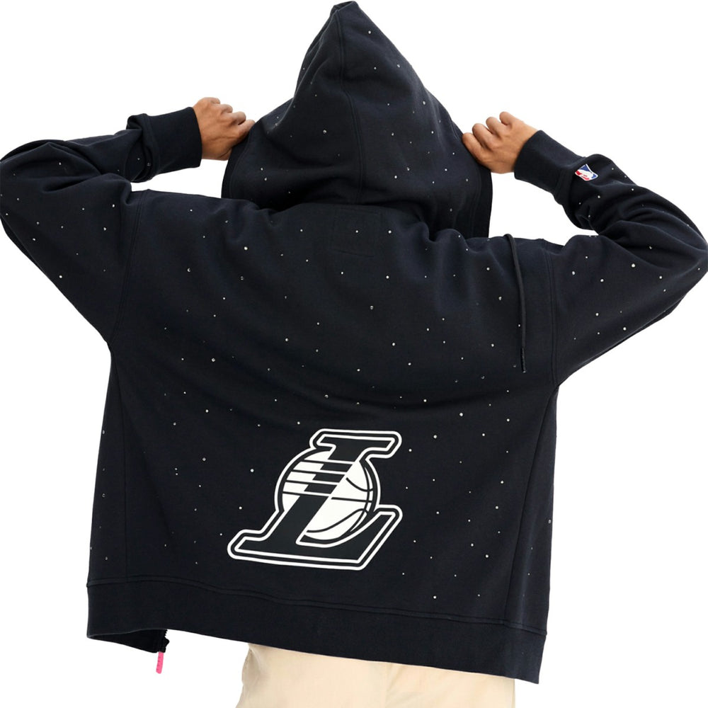 Los Angeles Lakers Terez Women's Oversized Allover Gemstone Full-Zip Hoodie Outlet