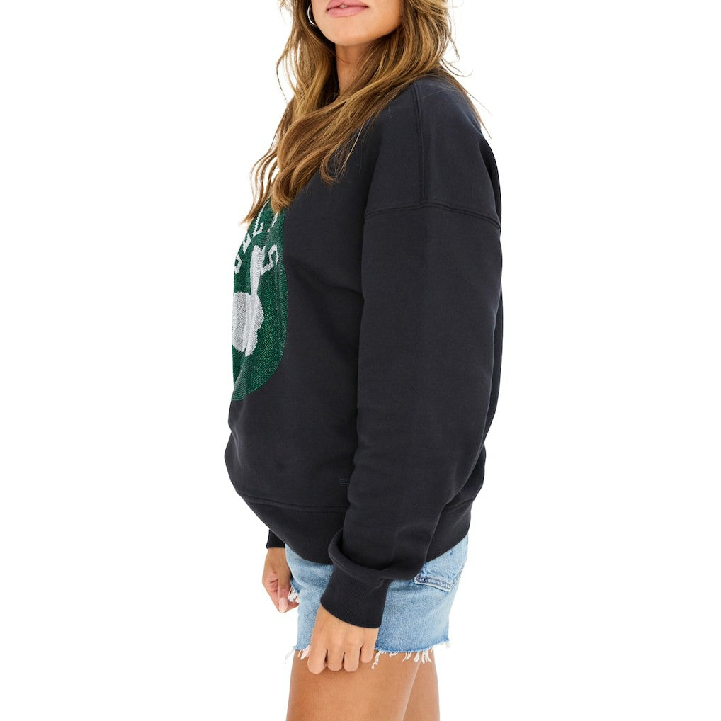Boston Celtics Terez Women's Gemstone Logo Pullover Sweatshirt On Sale