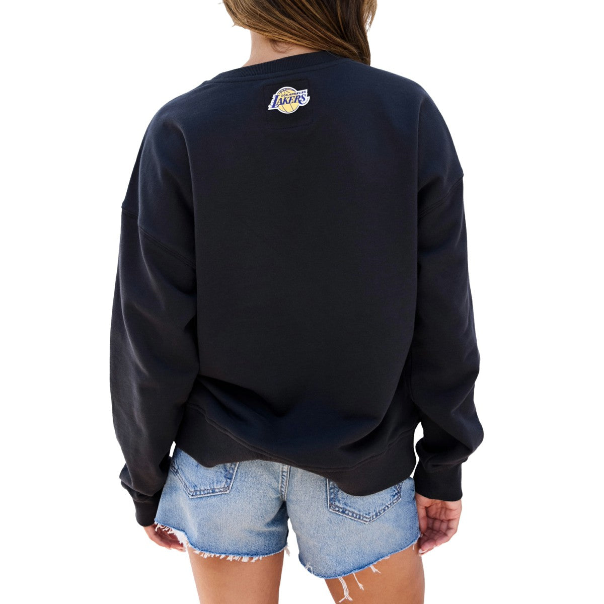 Los Angeles Lakers Terez Women's Gemstone Logo Pullover Sweatshirt New