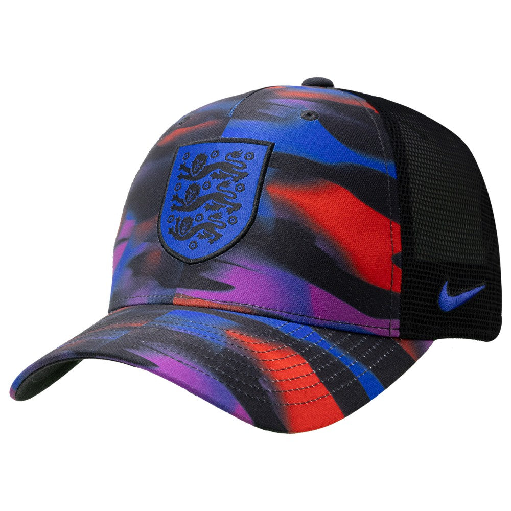 England National Team Unisex Rise Printed Trucker Adjustable Hat Black - Nike