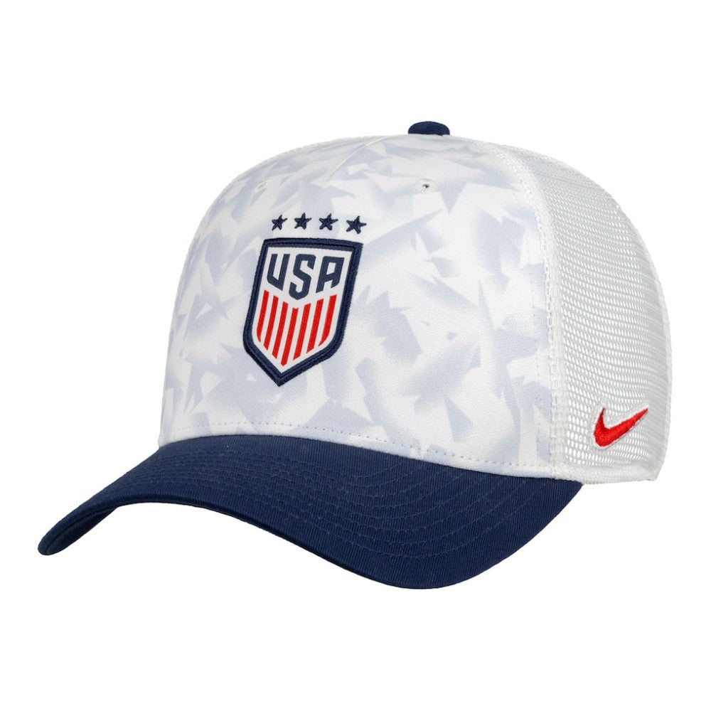 USWNT Unisex Rise Printed Trucker Adjustable Hat White - Nike