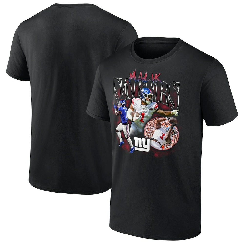 New York Giants Fanatics Malik Nabers  Notorious Player Graphic T-Shirt