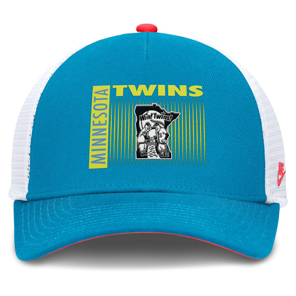 Minnesota Twins Nike Neon 90s Rise Structured Performance Adjustable Trucker Hat | MLB On Sale