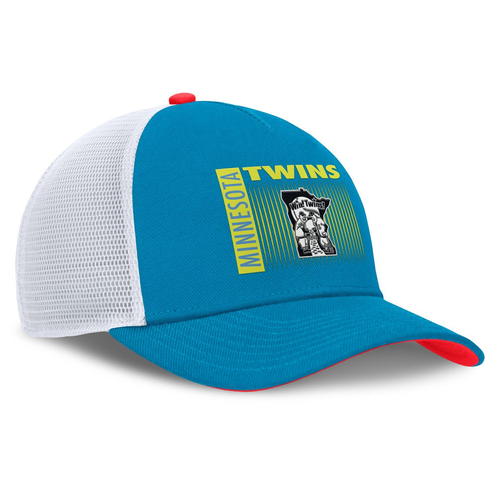 Minnesota Twins Nike Neon 90s Rise Structured Performance Adjustable Trucker Hat | MLB On Sale