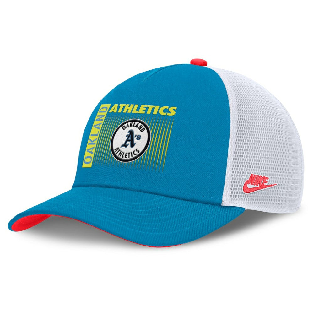 Athletics Nike Neon 90s Rise Structured Performance Adjustable Trucker Hat | MLB For sale