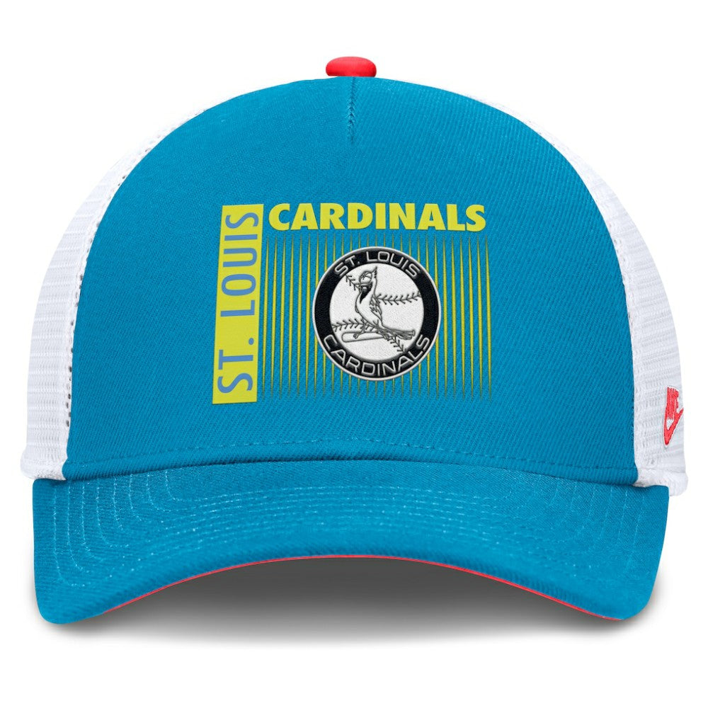 St. Louis Cardinals Nike Neon 90s Rise Structured Performance Adjustable Trucker Hat | MLB On Sale