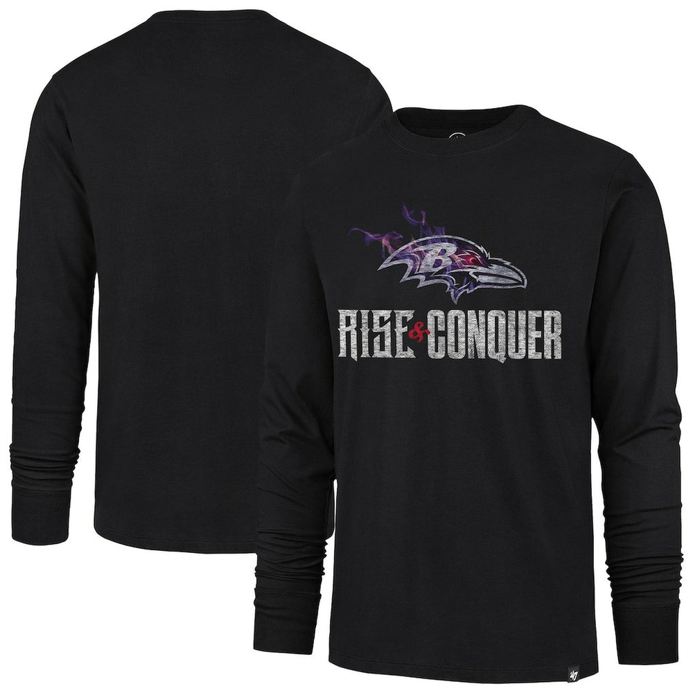 Baltimore Ravens 47 brand '47 Rise and Conquer Franklin Long Sleeve T-Shirt
