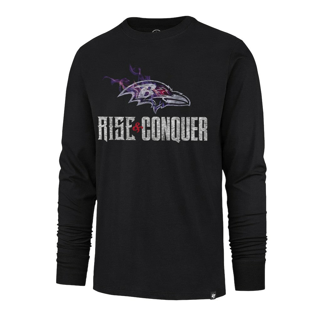 Baltimore Ravens 47 brand '47 Rise and Conquer Franklin Long Sleeve T-Shirt